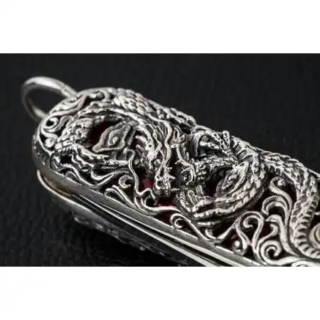 Bikerringshop Sterling Silver Dragon Swiss Army Knife Pendant 10 Bikerringshop Sterling Silver Dragon Swiss Army Knife Pendant - Image 8
