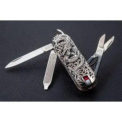 Bikerringshop Sterling Silver Dragon Swiss Army Knife Pendant 9 Bikerringshop Sterling Silver Dragon Swiss Army Knife Pendant - Image 7