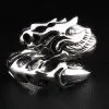 Bikerringshop Sterling Silver Dragon Tattoo Gothic Ring -Outlet Rings Store dragon tattoo ring