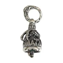 Bikerringshop Eagle Claw Sterling Silver Bell Pendant