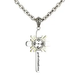 Bikerringshop Sterling Silver Evil Eye Cross Pendant Necklace -Outlet Rings Store evil eye cross necklace 3