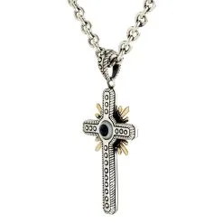 Bikerringshop Sterling Silver Evil Eye Cross Pendant Necklace -Outlet Rings Store evil eye cross necklace 4