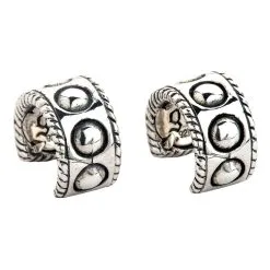 Bikerringshop Sterling Silver Evil Eye Eyeball Ear Cuff Earrings -Outlet Rings Store evil eye hoop earrings 4