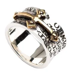 Bikerringshop Sterling Silver Designer Gold Cross Ring -Outlet Rings Store f7896a05 4851 446e b3ed c7cfb21b4a8e BL8X06