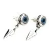 Bikerringshop Sterling Silver Evil Eye Fang Stud Earrings -Outlet Rings Store fang evil eye stud 3