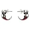 Bikerringshop Fang Claw Sterling Silver Mens Stud Earrings -Outlet Rings Store fang mens earrings