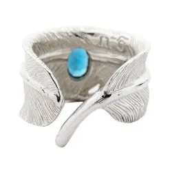 Bikerringshop Sterling Silver Feather Ring -Outlet Rings Store feather ring 4