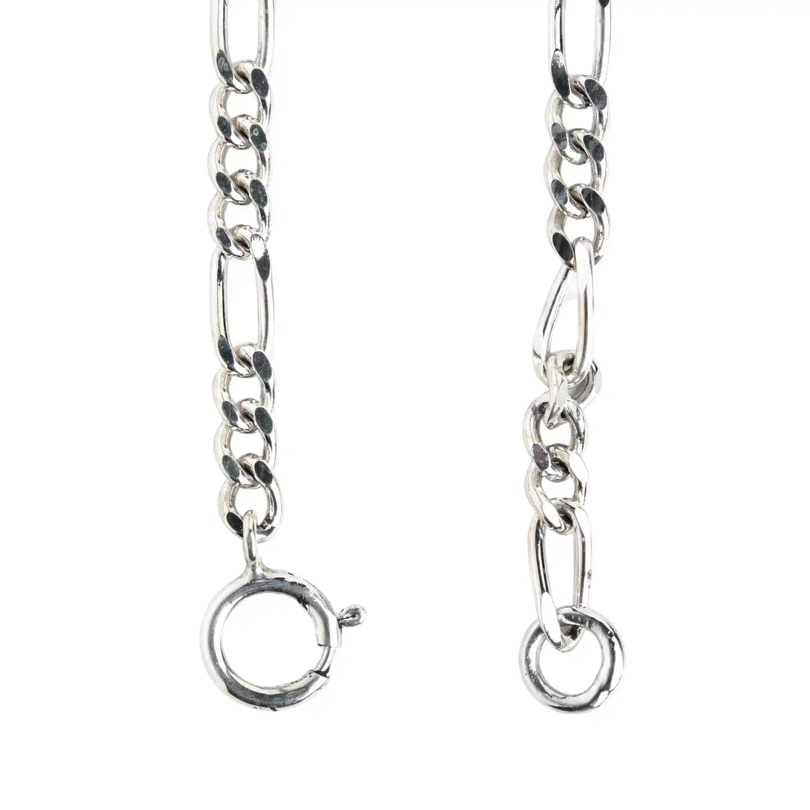 Bikerringshop 2mm Sterling Silver Figaro Link Chain Necklace 5 Bikerringshop 2mm Sterling Silver Figaro Link Chain Necklace - Image 3