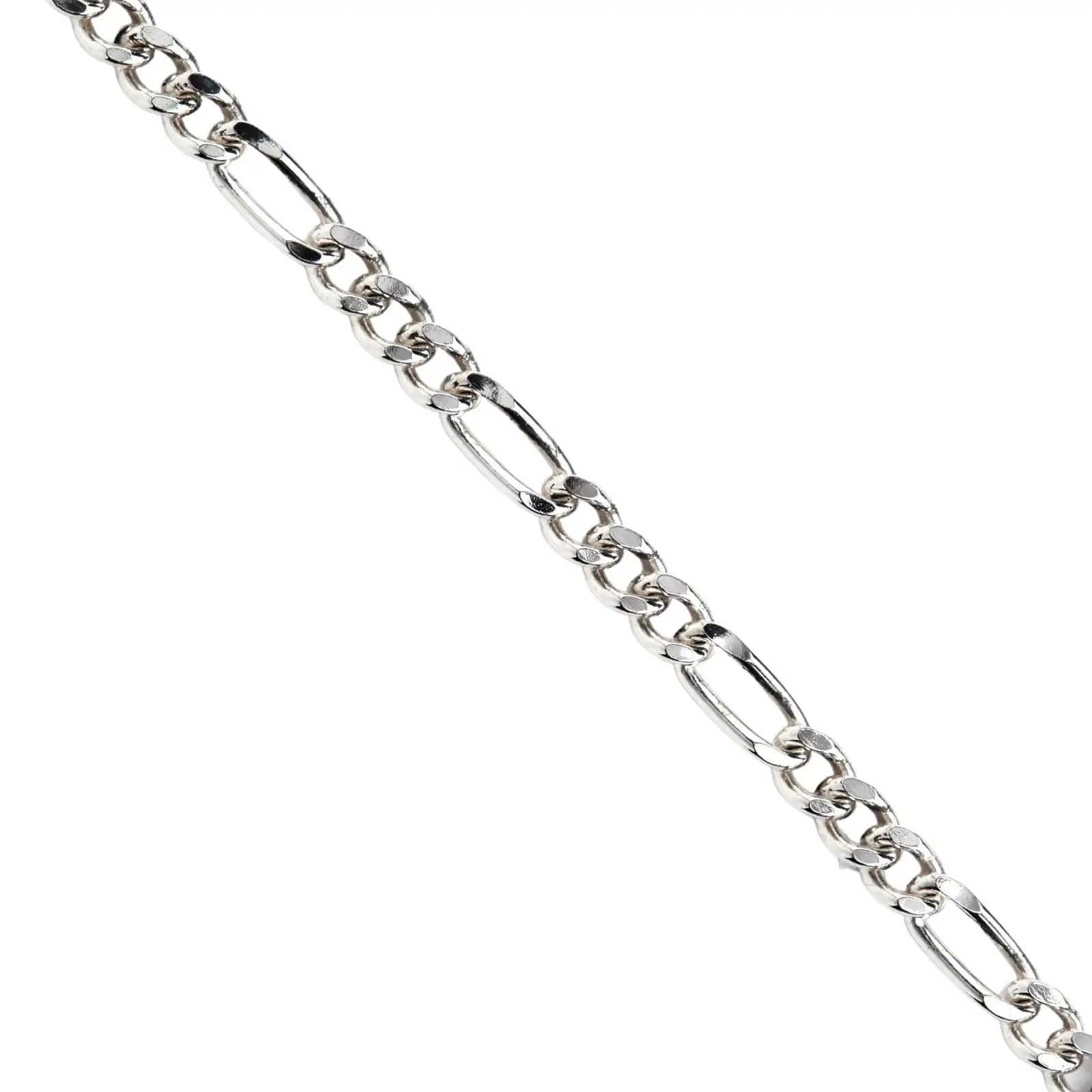 Bikerringshop 2mm Sterling Silver Figaro Link Chain Necklace 4 Bikerringshop 2mm Sterling Silver Figaro Link Chain Necklace - Image 2