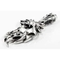 Bikerringshop Sterling Silver Flaming Dragon Pendants 9 Bikerringshop Sterling Silver Flaming Dragon Pendants -Outlet Rings Store flaming dragon pendants 3