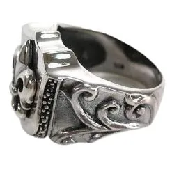 Bikerringshop Fleur De Lis Sterling Silver Biker Ring 11 Bikerringshop Fleur De Lis Sterling Silver Biker Ring -Outlet Rings Store fleur de lis biker ring 5