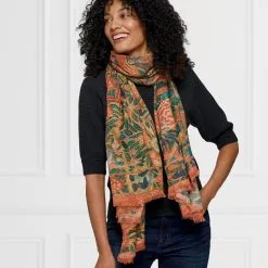 The Metropolitan Museum Of Art Flora And Fauna Oversize Cashmere-Blend Shawl -Outlet Rings Store flora and fauna oversize cashmere blend shawl 1