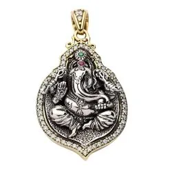 Bikerringshop Sterling Silver Ganesh Pendant Necklace -Outlet Rings Store ganesh pendant 2