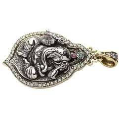 Bikerringshop Sterling Silver Ganesh Pendant Necklace -Outlet Rings Store ganesh pendant 5