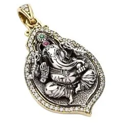 Bikerringshop Sterling Silver Ganesh Pendant Necklace -Outlet Rings Store ganesh pendant 7