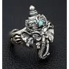 Bikerringshop Ganesh Turquoise Silver Rings 1 Bikerringshop Ganesh Turquoise Silver Rings -Outlet Rings Store ganesh turquoise silver rings