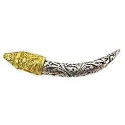 Bikerringshop Sterling Silver Ganesha Tusk Pendant -Outlet Rings Store ganesha tusk pendant 6