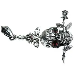 Bikerringshop Sterling Silver Garnet Flaming Skull Pendant 9 Bikerringshop Sterling Silver Garnet Flaming Skull Pendant -Outlet Rings Store garnet flaming skull pendant 4