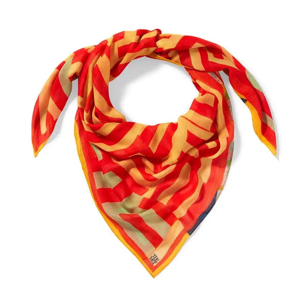 The Metropolitan Museum Of Art Gee's Bend Kennedy Basket-Weave Oversize Square Scarf 5 The Metropolitan Museum Of Art Gee's Bend Kennedy Basket-Weave Oversize Square Scarf - Image 3