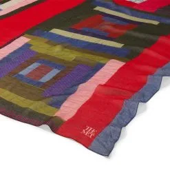The Metropolitan Museum Of Art Gee's Bend Pettway Quilt Design Oblong Silk Scarf -Outlet Rings Store gee s bend pettway quilt design oblong silk scarf 3