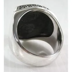 Bikerringshop Gold Fleur De Lis Sterling Silver Men's Rings -Outlet Rings Store gold fleur de lis biker rings 3