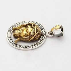 Bikerringshop Gold Jesus Silver Pendant -Outlet Rings Store gold jesus silver pendant 5