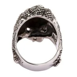 Bikerringshop Sterling Silver Snake Head Gorgon Medusa Gothic Ring -Outlet Rings Store gorgon medusa ring 10