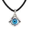 Bikerringshop Sterling Silver Gothic Blue Evil Eye Pendant 1 Bikerringshop Sterling Silver Gothic Blue Evil Eye Pendant -Outlet Rings Store gothic blue evil eye pendant