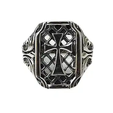 Bikerringshop Sterling Silver Gothic Cross Mens Ring 11 Bikerringshop Sterling Silver Gothic Cross Mens Ring - Image 9