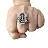 Bikerringshop Sterling Silver Gothic Cross Mens Ring -Outlet Rings Store gothic cross mens ring