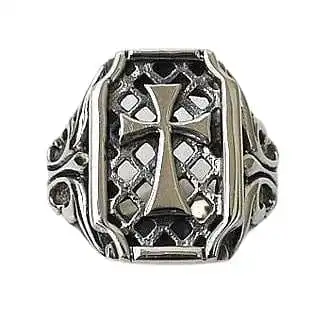 Bikerringshop Sterling Silver Gothic Cross Mens Ring 6 Bikerringshop Sterling Silver Gothic Cross Mens Ring - Image 4