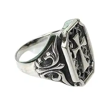 Bikerringshop Sterling Silver Gothic Cross Mens Ring 8 Bikerringshop Sterling Silver Gothic Cross Mens Ring - Image 6