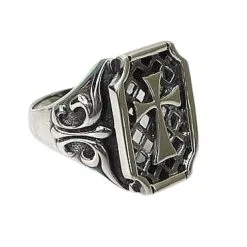 Bikerringshop Sterling Silver Gothic Cross Mens Ring 18 Bikerringshop Sterling Silver Gothic Cross Mens Ring -Outlet Rings Store gothic cross mens ring 9