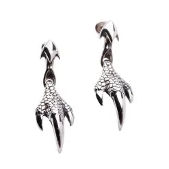 Bikerringshop Sterling Silver Gothic Dragon Claw Earrings -Outlet Rings Store gothic dragon claw earrings 6