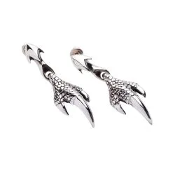 Bikerringshop Sterling Silver Gothic Dragon Claw Earrings -Outlet Rings Store gothic dragon claw earrings 9