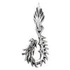 Bikerringshop Silver Gothic Dragon Hook Pendant -Outlet Rings Store gothic dragon pendant