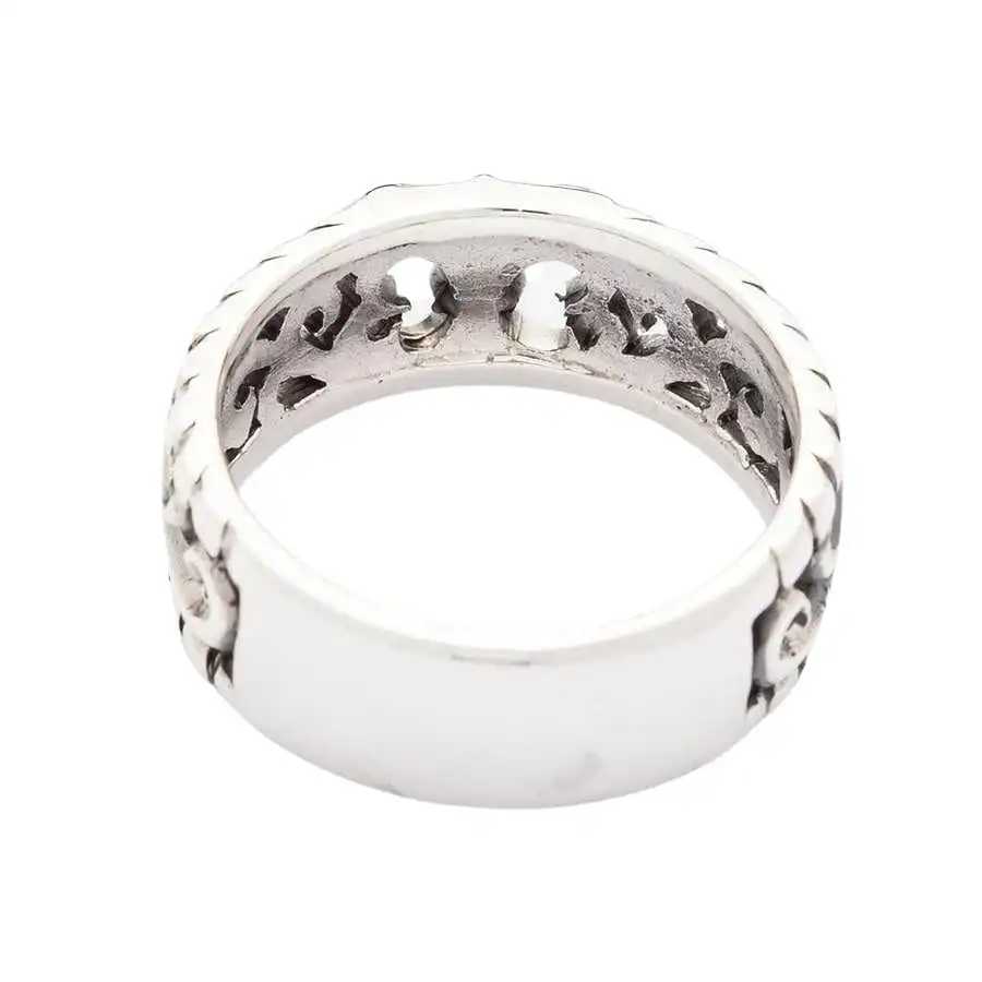 Bikerringshop Sterling Silver Gothic Fleur De Lis Band Rings 8 Bikerringshop Sterling Silver Gothic Fleur De Lis Band Rings - Image 6