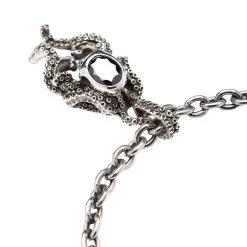 Bikerringshop Black Onyx Gothic Skull Octopus Necklace -Outlet Rings Store gothic octopus necklace 3