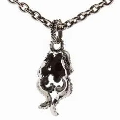 Bikerringshop Black Onyx Gothic Skull Octopus Necklace -Outlet Rings Store gothic octopus necklace 4