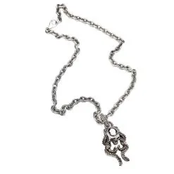 Bikerringshop Black Onyx Gothic Skull Octopus Necklace -Outlet Rings Store gothic octopus necklace 7