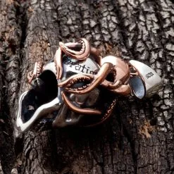 Bikerringshop 925 Sterling Silver Skull Gothic Octopus Pendant -Outlet Rings Store gothic octopus pendant 5