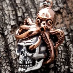 Bikerringshop 925 Sterling Silver Skull Gothic Octopus Pendant -Outlet Rings Store gothic octopus pendant 6