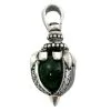Bikerringshop Silver Green Moonstone Gothic Pendant -Outlet Rings Store green ball tribal pendant