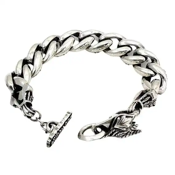 Bikerringshop 925 Sterling Silver Dragon Griffin Bracelet 7 Bikerringshop 925 Sterling Silver Dragon Griffin Bracelet - Image 5