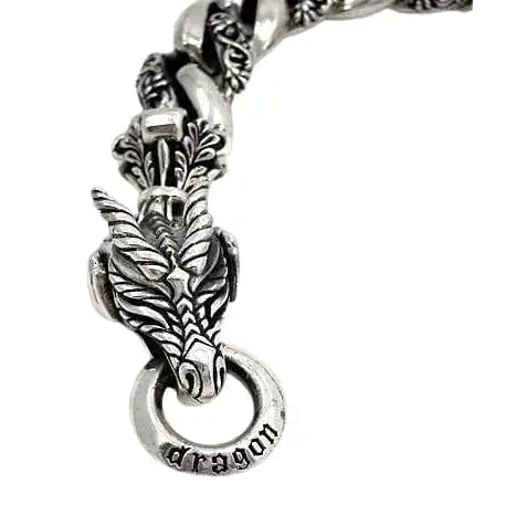 Bikerringshop 925 Sterling Silver Dragon Griffin Bracelet 6 Bikerringshop 925 Sterling Silver Dragon Griffin Bracelet - Image 4
