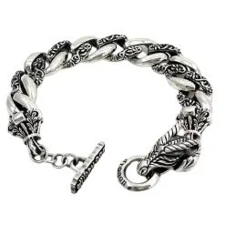 Bikerringshop 925 Sterling Silver Dragon Griffin Bracelet 12 Bikerringshop 925 Sterling Silver Dragon Griffin Bracelet -Outlet Rings Store griffin bracelet 8