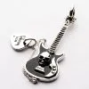 Bikerringshop Sterling Silver Guitar And Pick Rocker Pendant -Outlet Rings Store guitar and pick rocker pendant