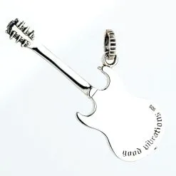 Bikerringshop Sterling Silver Rocker Guitar Pendant Necklace -Outlet Rings Store guitar pendant 9
