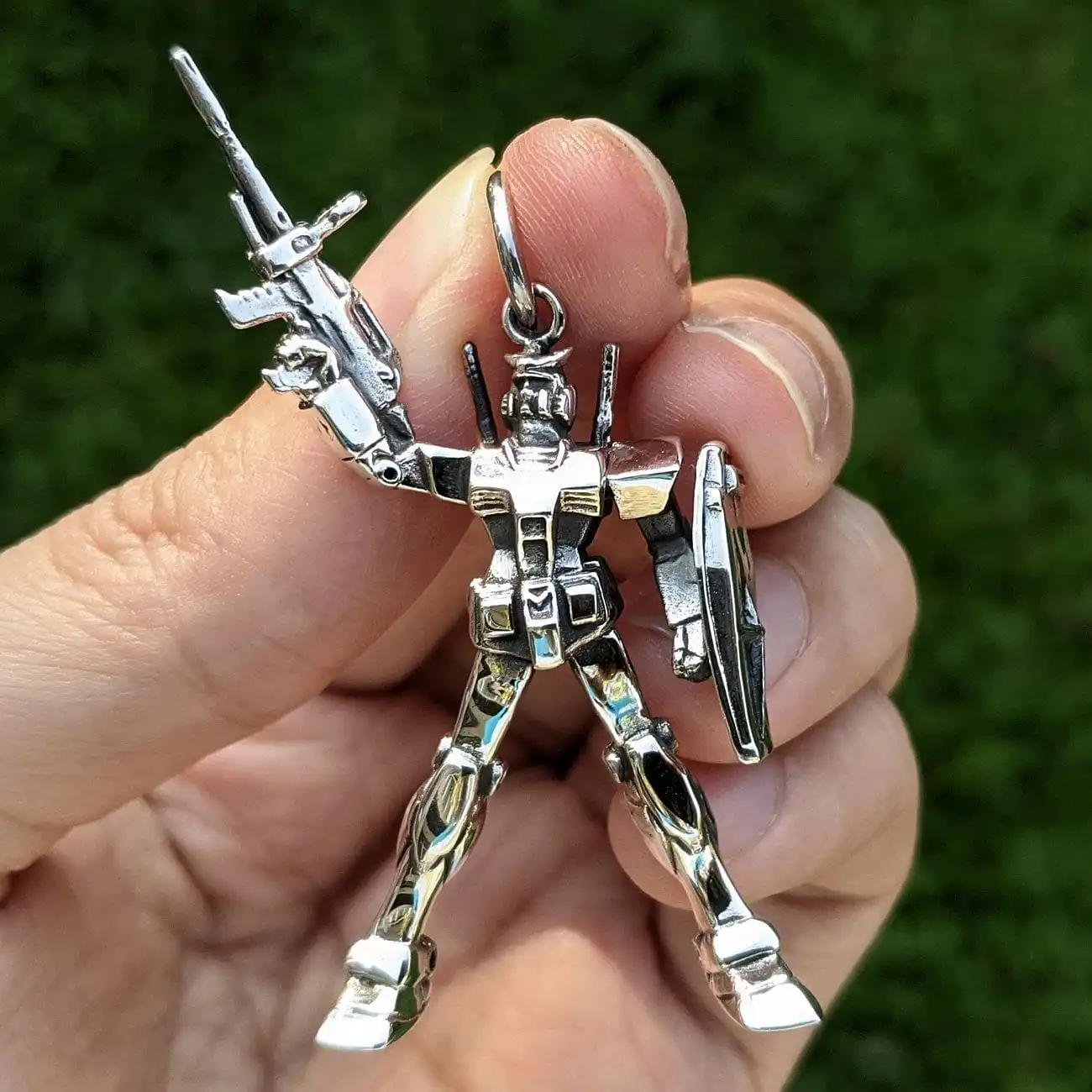 Bikerringshop Sterling Silver Gundam Pendant Necklace 15 Bikerringshop Sterling Silver Gundam Pendant Necklace - Image 13