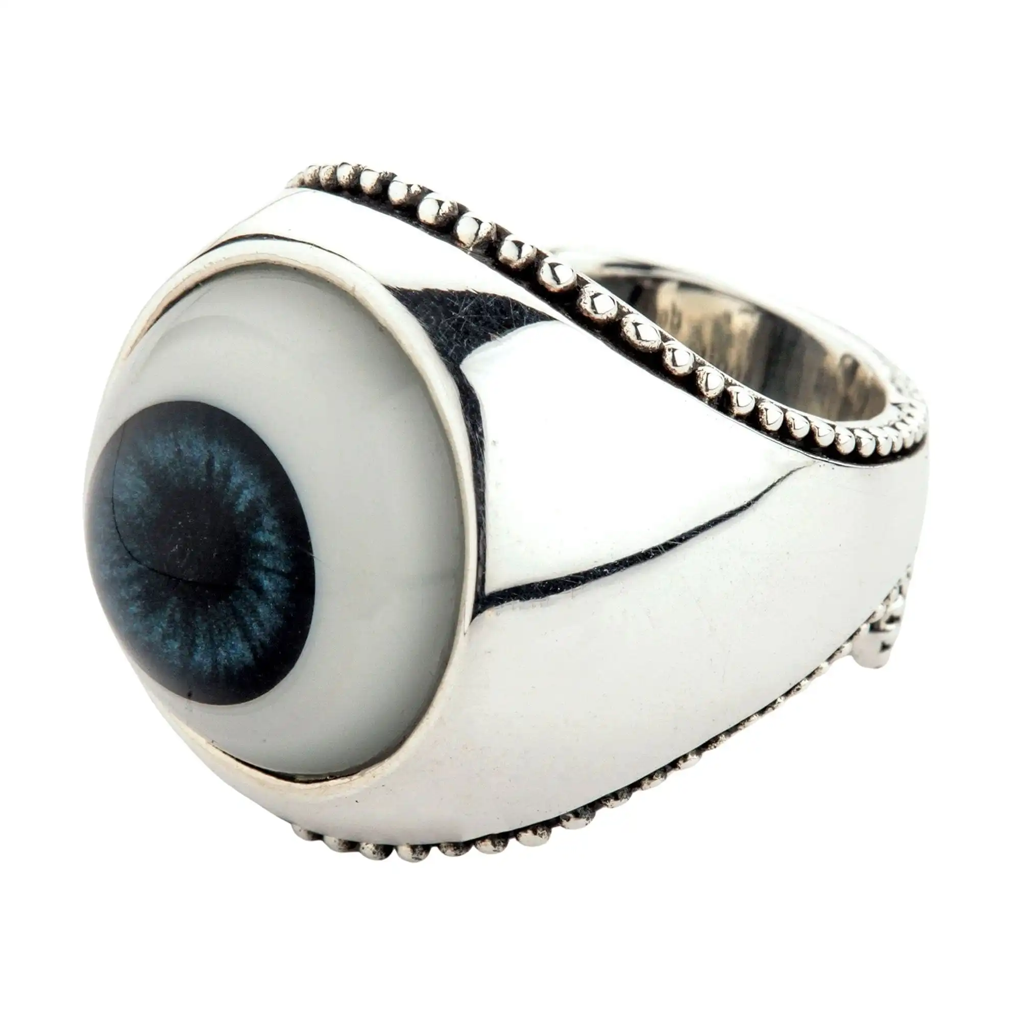Bikerringshop Handmade Evil Eye Ladies Ring 6 Bikerringshop Handmade Evil Eye Ladies Ring - Image 4